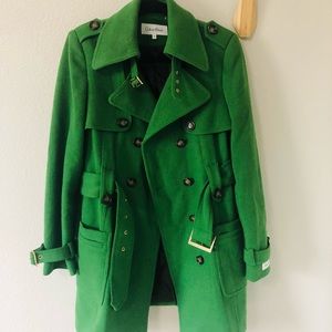Calvin Klein green pea coat